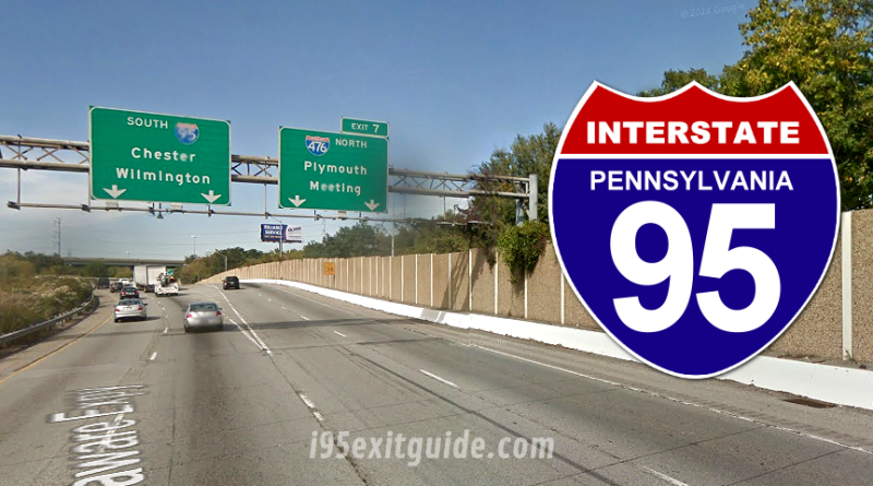I-95 Single, Double Lane Closures for Construction in Delaware County